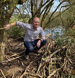 SEG’s David Bunt on a beaver dam